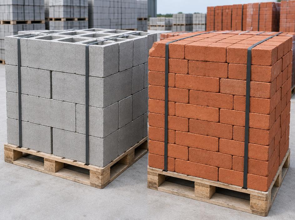 Bloques de concreto y adobes de arcilla en Medellín